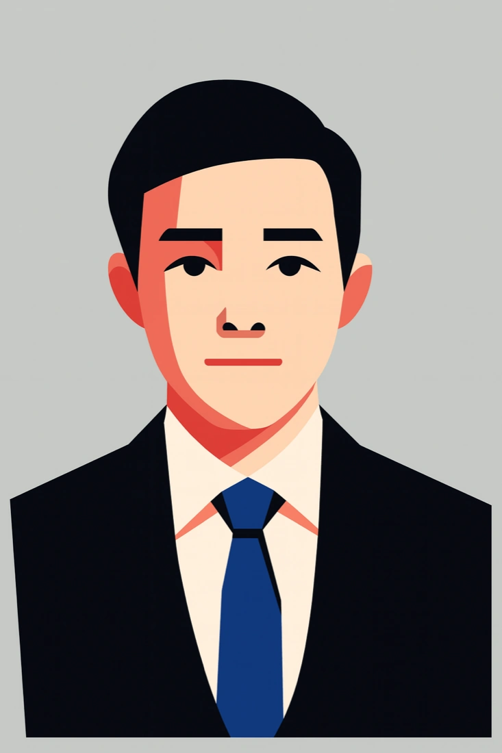 Portrait illustration of Cheng Junxin