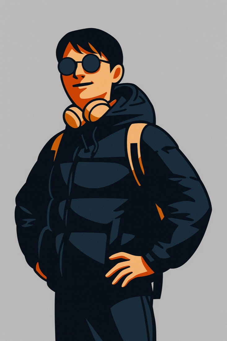 Portrait illustration of Luo Xutao